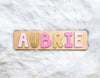 Purple and Silver Name Puzzle with Heart
