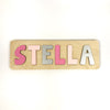 Pink and Silver Wooden Name Puzzle