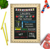 First Day of School Chalkboard,  Reusable First Day of School Sign with Ruler Frame