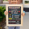 First Day of School Crayon Chalkboard Ruler Frame